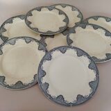 8 flat plates iron earth Salins, model Céline