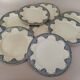 8 flat plates iron earth Salins, model Céline