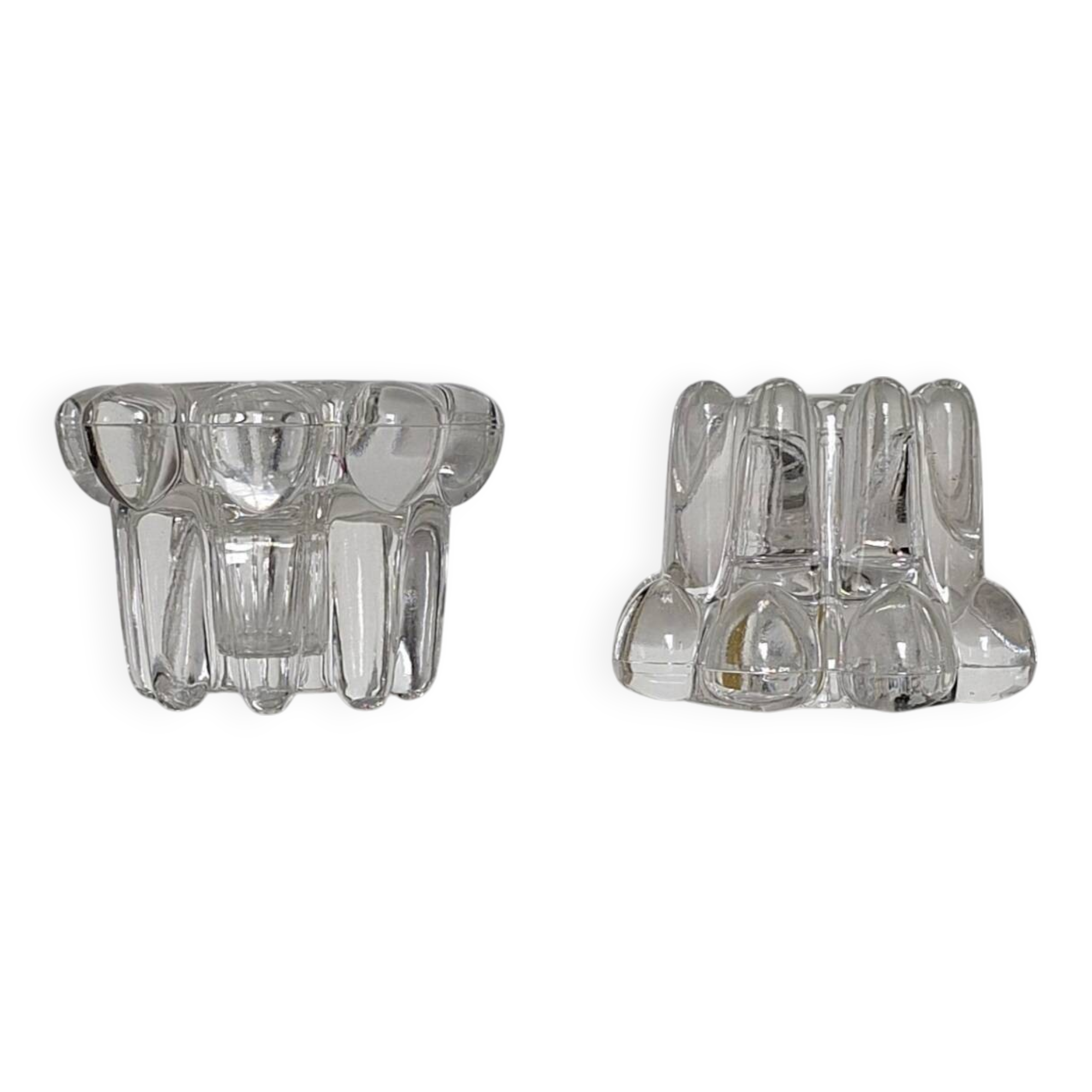 Vintage glass candle holders