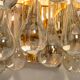 Large Pair of Gilded Brass and Crystal Wall Lights by Palwa, Germany, 1970s