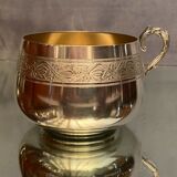 Lunch cup in silver metal Regency style