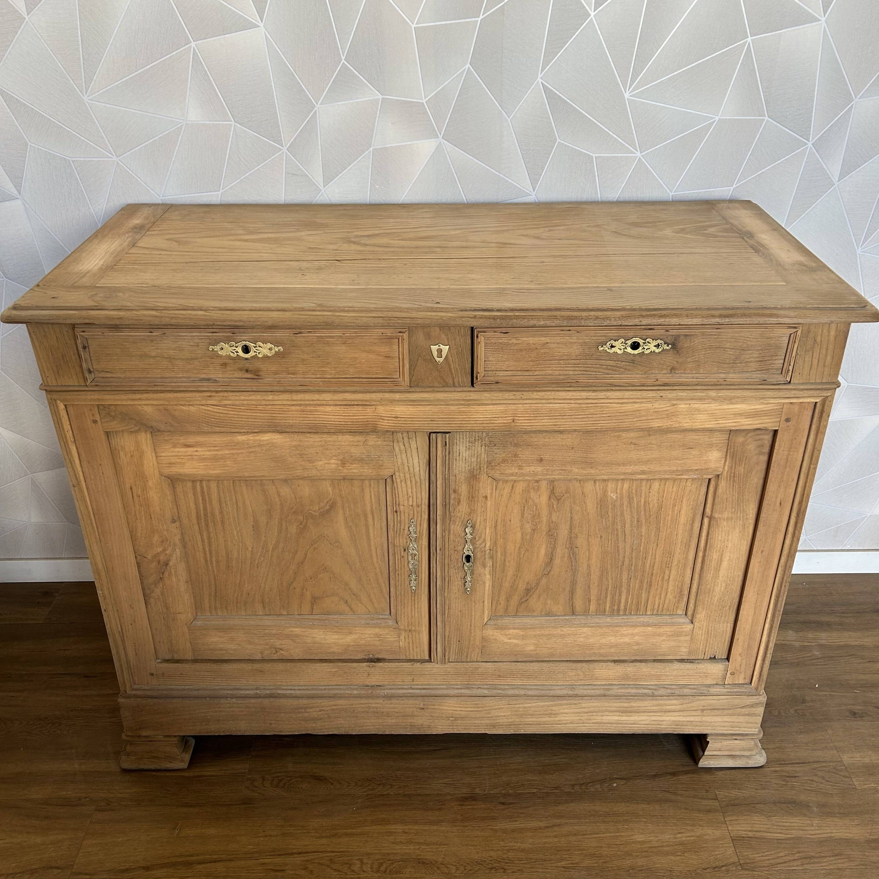 Solid stripped oak sideboard