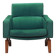 Green armchair, Danish design, 1970s, production: Denmark