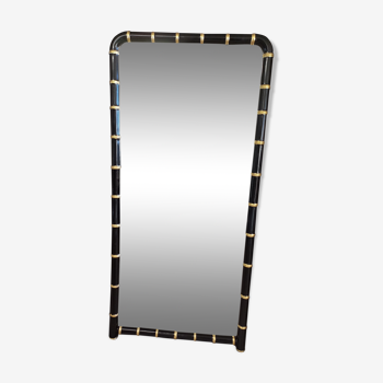 Mirror XX babou lacquered black and gold 1m57 x 74