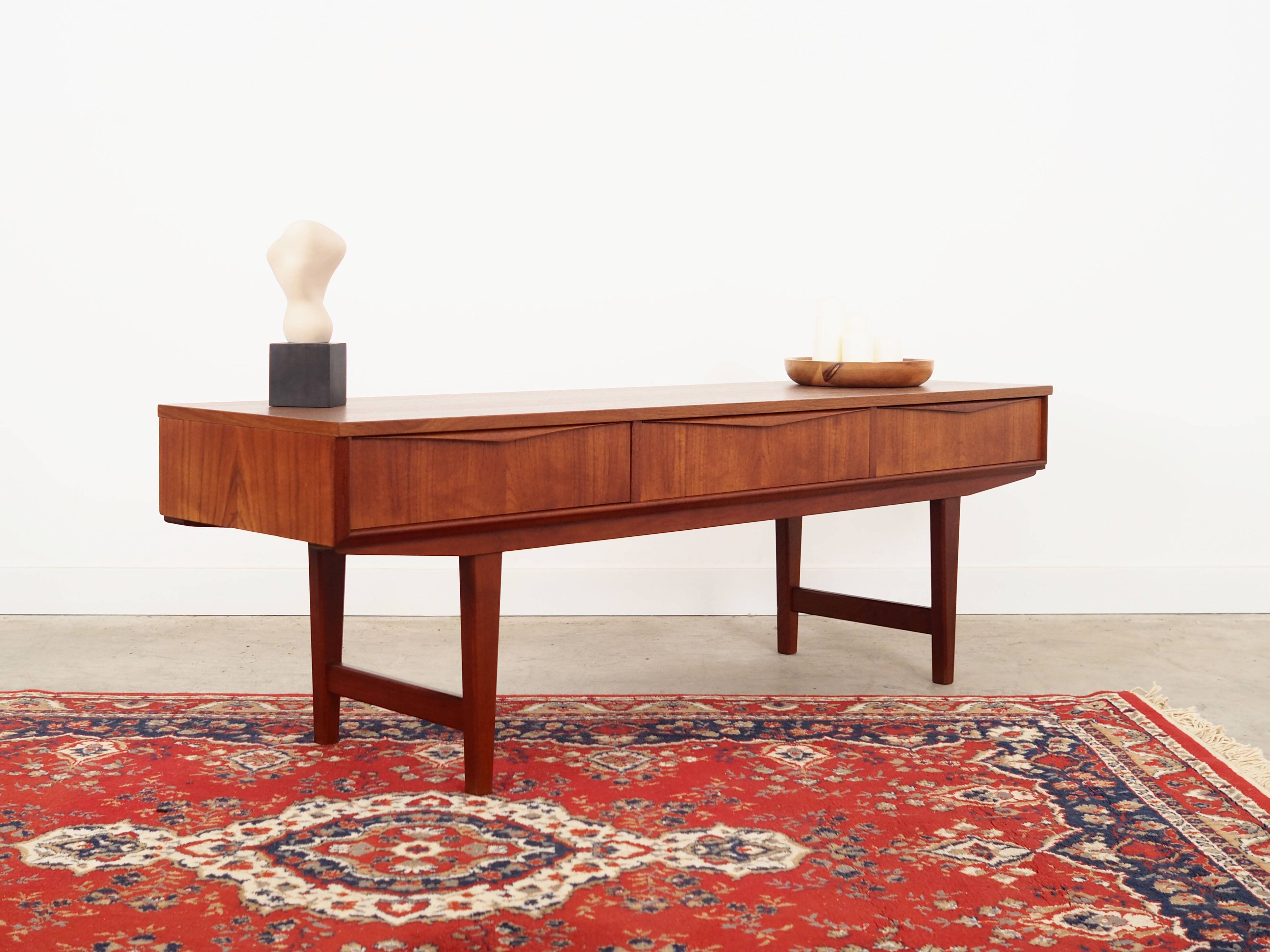 Teak lowboard, Danish design, 1970s, production: Denmark