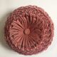Lot of two pleated velvet cushions