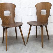 Pair of Baumann chairs model Gentiane 1960