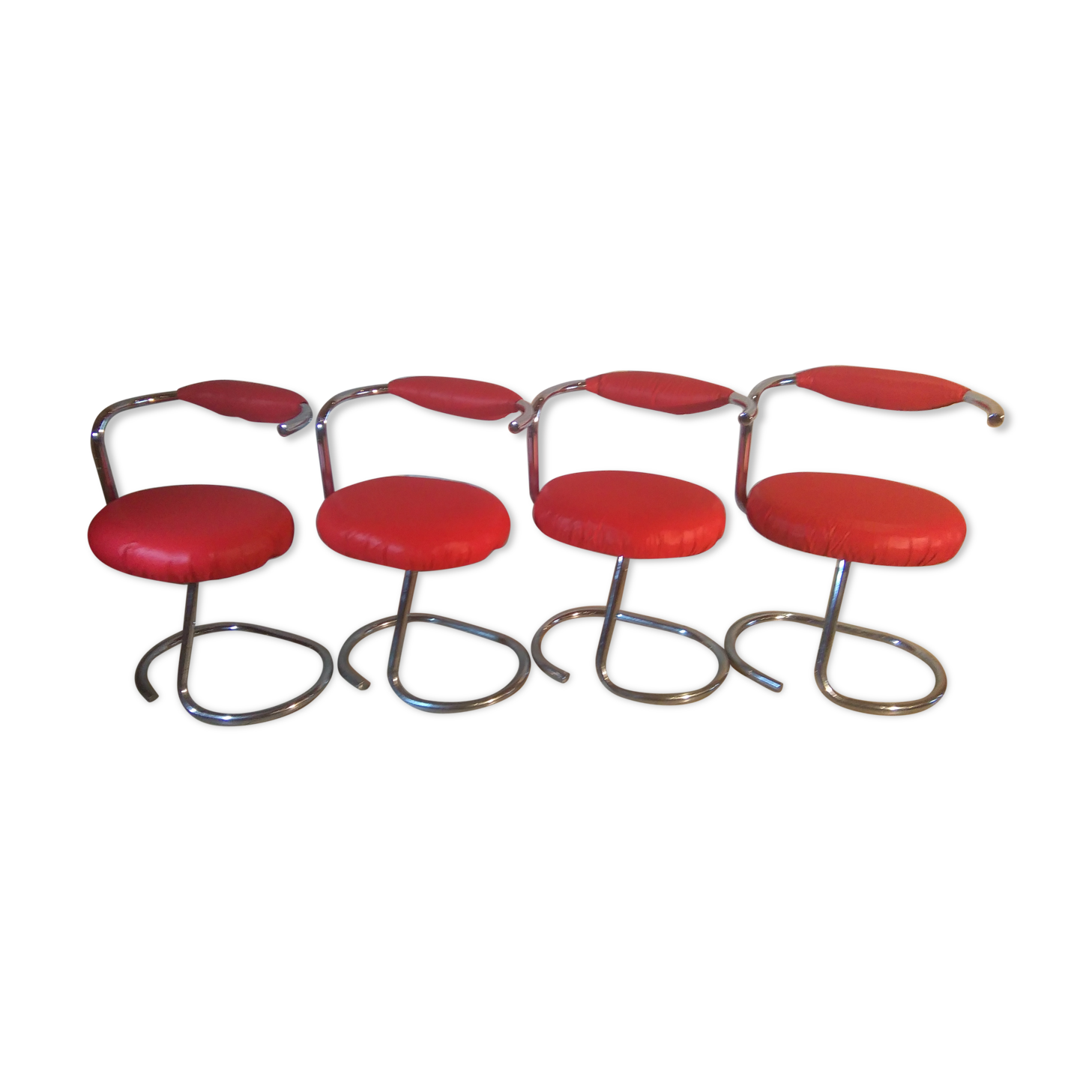 Set of four chairs by Giotto Stoppino  70s