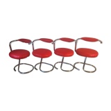 Set of four chairs by Giotto Stoppino  70s