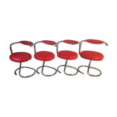 Set of four chairs by Giotto Stoppino  70s