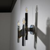 Sciolari Chrome and Brass-plated Wall Lamp, 1970s