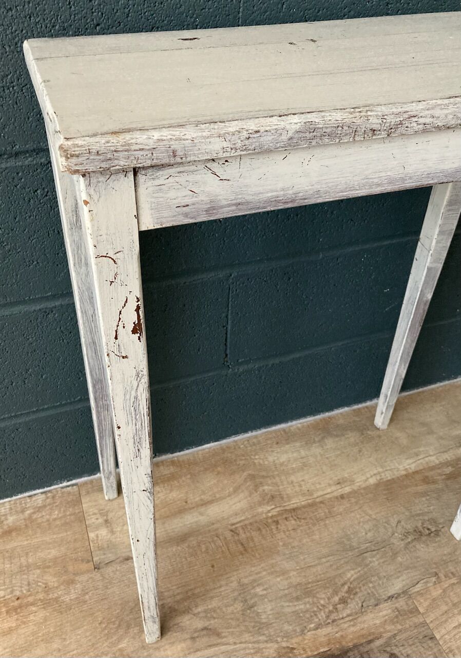 Side table in gray patinated oak