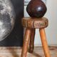 Tripod side stool solid wood Art-popular vintage