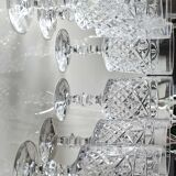 Lot 6 vintage glasses with rectangular crystal stems