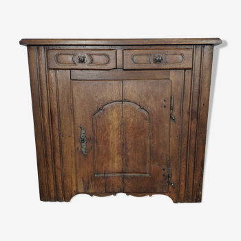 Furniture buffet low old solid oak 19th century