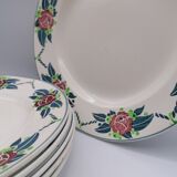 Flat plates Digoin Sarreguemines, "Bagatelle"