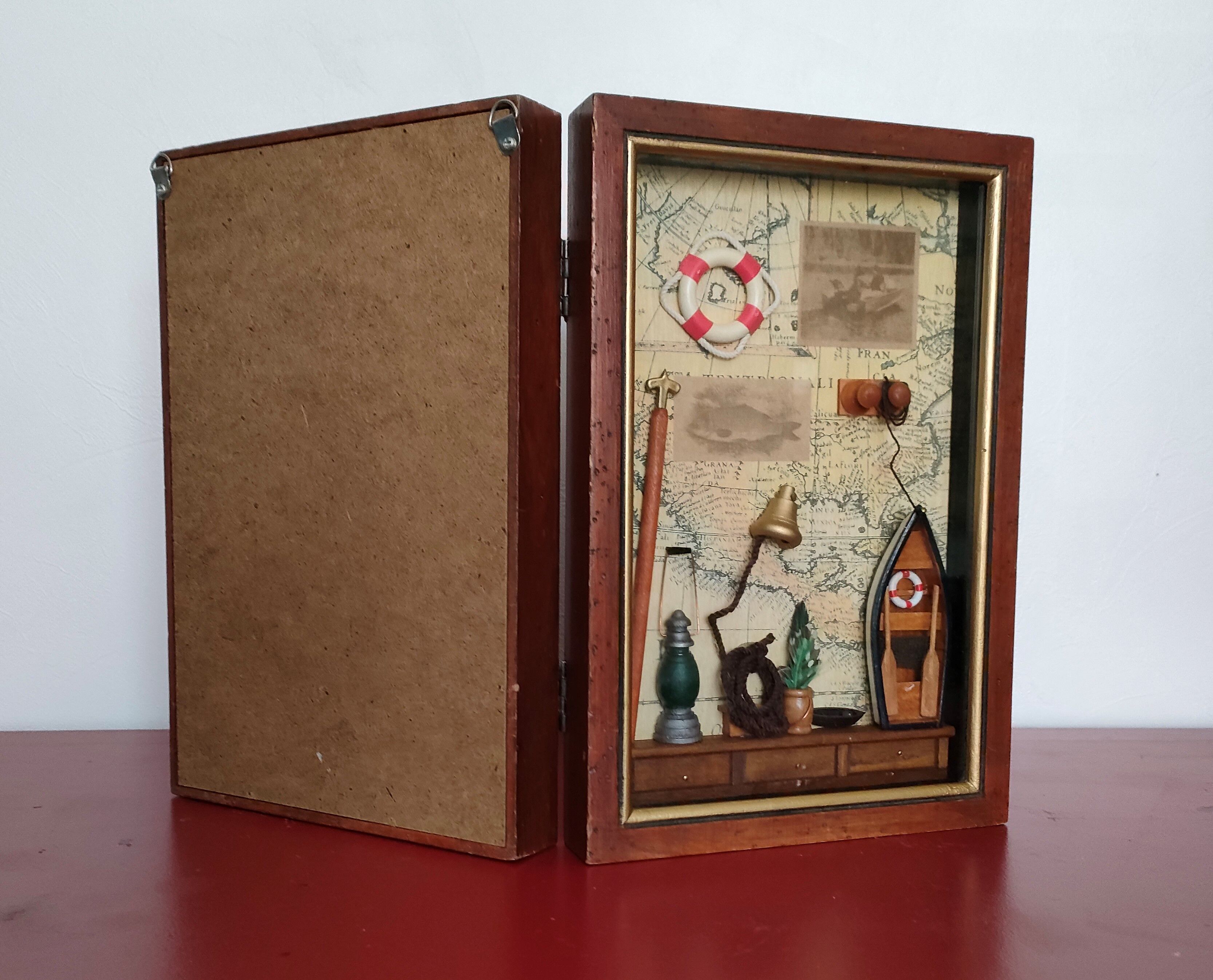 Keybox showcase marine décor - vintage 70's