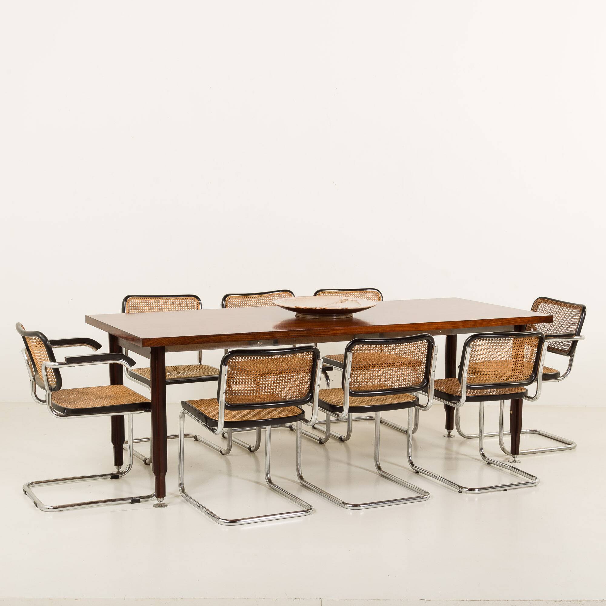 Italian extra long mid century rosewood table 1960s