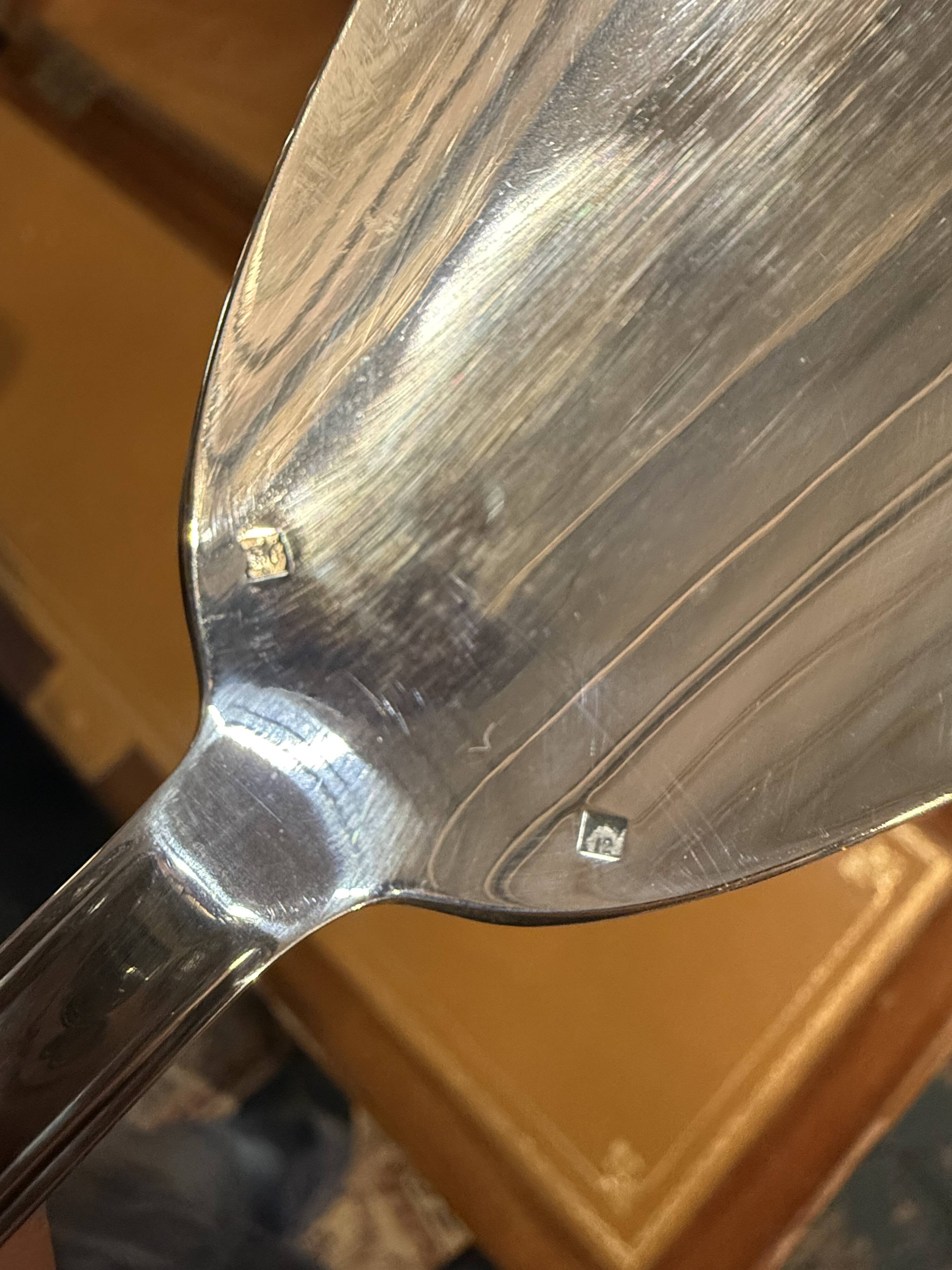 Silver-plated salad servers