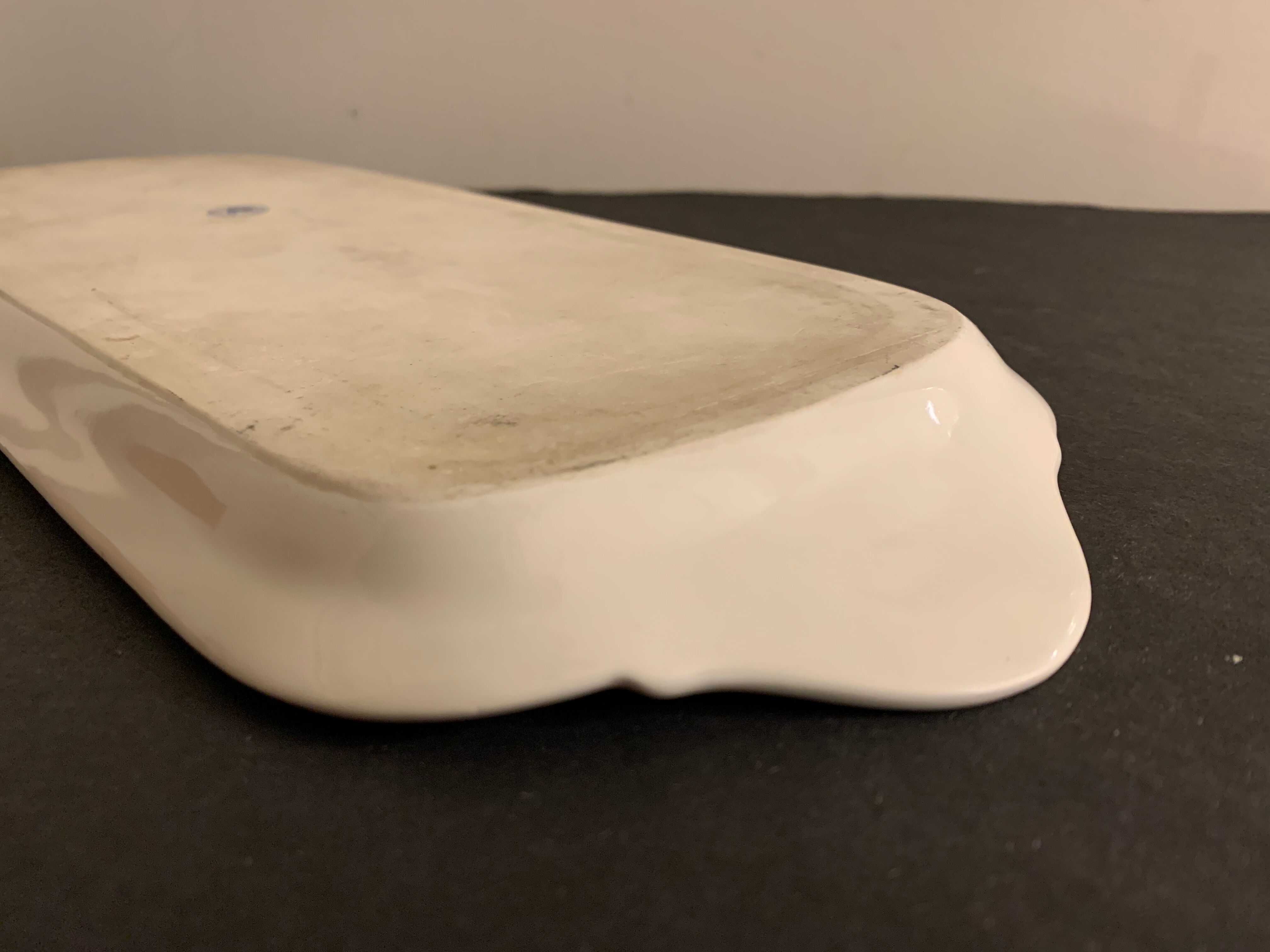 Chocolate cake dish Raynaud Limoges floral decoration