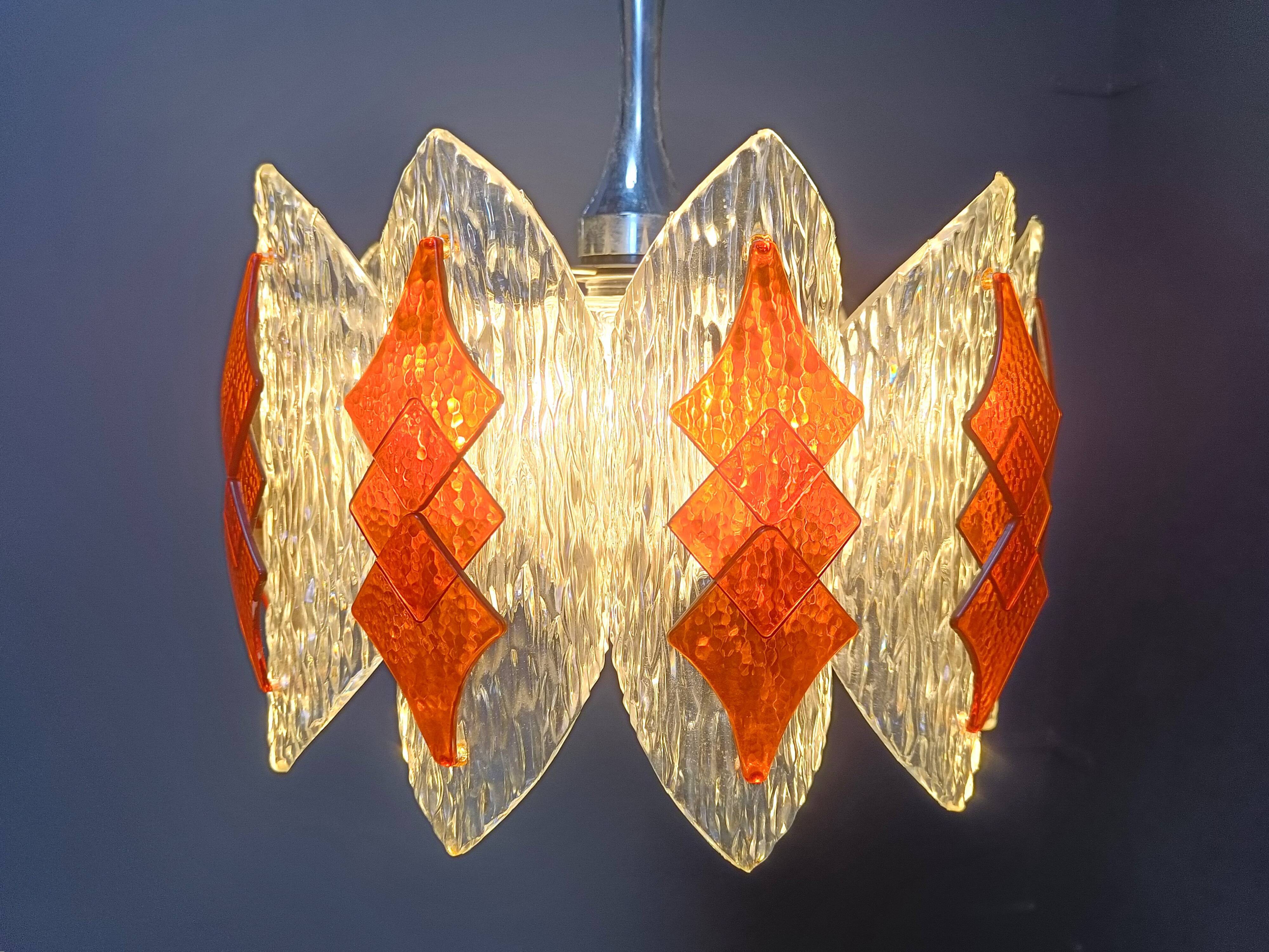 Acrylic space age chandelier by Marbach Leuchten, Germany, 1960s