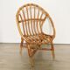 Rattan shell armchair for vintage children