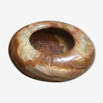 Beige-camel marble ashtray