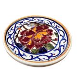 Gien earthenware tea set, peony decoration