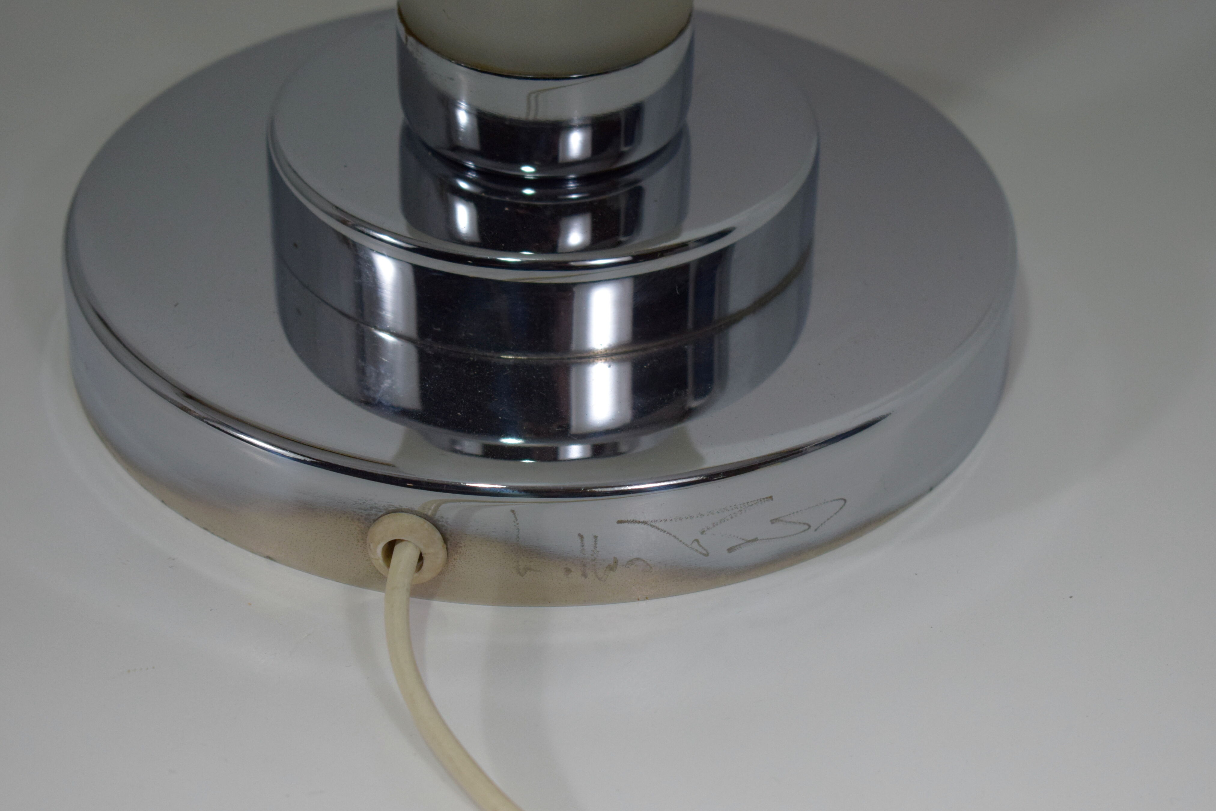 Georges Mathias lamp, chrome glass