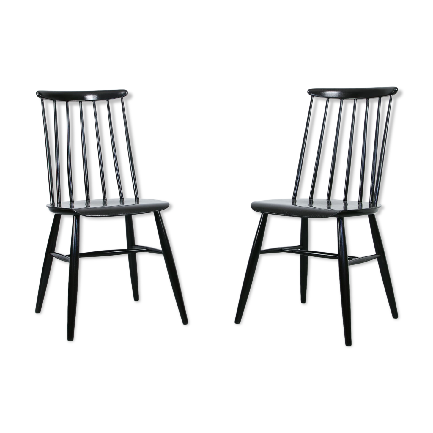 Pair of Black Fanet chair by Ilmari Tapiovaara, 1960s