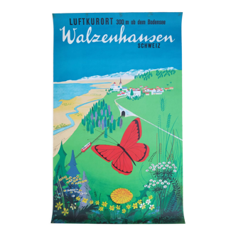 Old poster Walzenhausen Bodensee Schweiz/Switzerland ca 1970