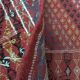 Vintage Tunisian Berber Nomadic Tribal Rug Old Red Diamond Pattern