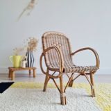 Old rattan child's armchair