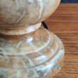 Vintage Table Lamp in Sculpted Alabaster – Base in Natural Stone