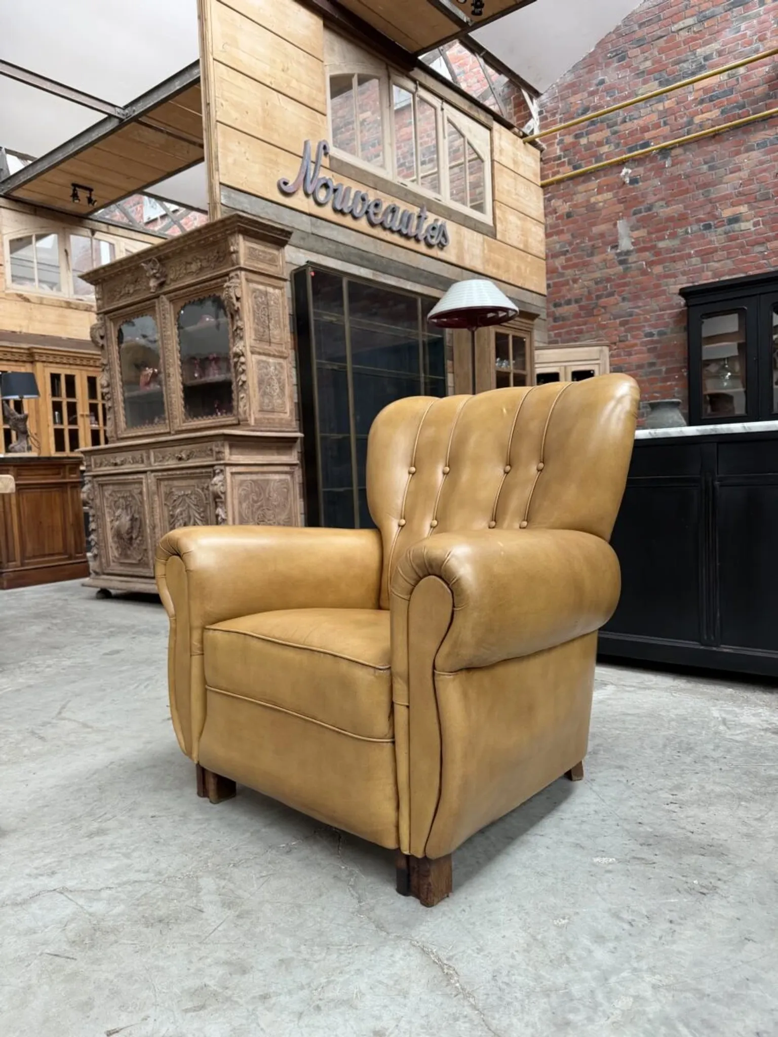 1950s leather armchair
