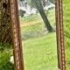 Large antique moulded wooden mirror 61 x 94 cm