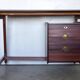 Small Italian wooden desk with brass details.