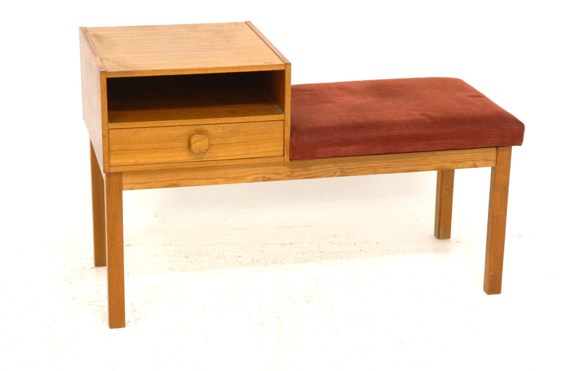 Teak telephone bench, Sweden, 1960