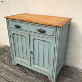 Vintage Parisian buffet blue oak top
