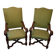 Pair of 17th century ecclesiastical armchairs, Italy, in walnut
