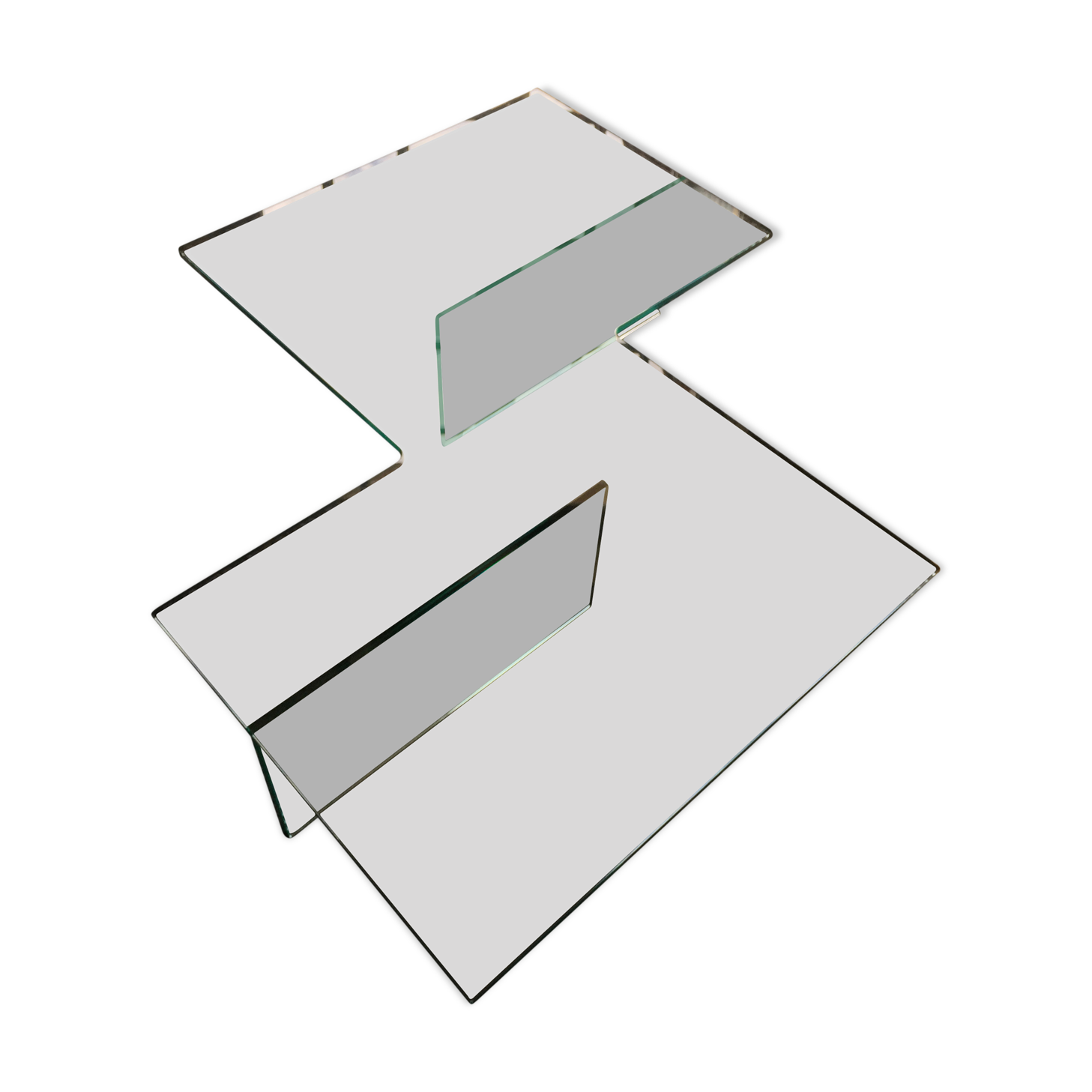 All-glass free-form coffee table