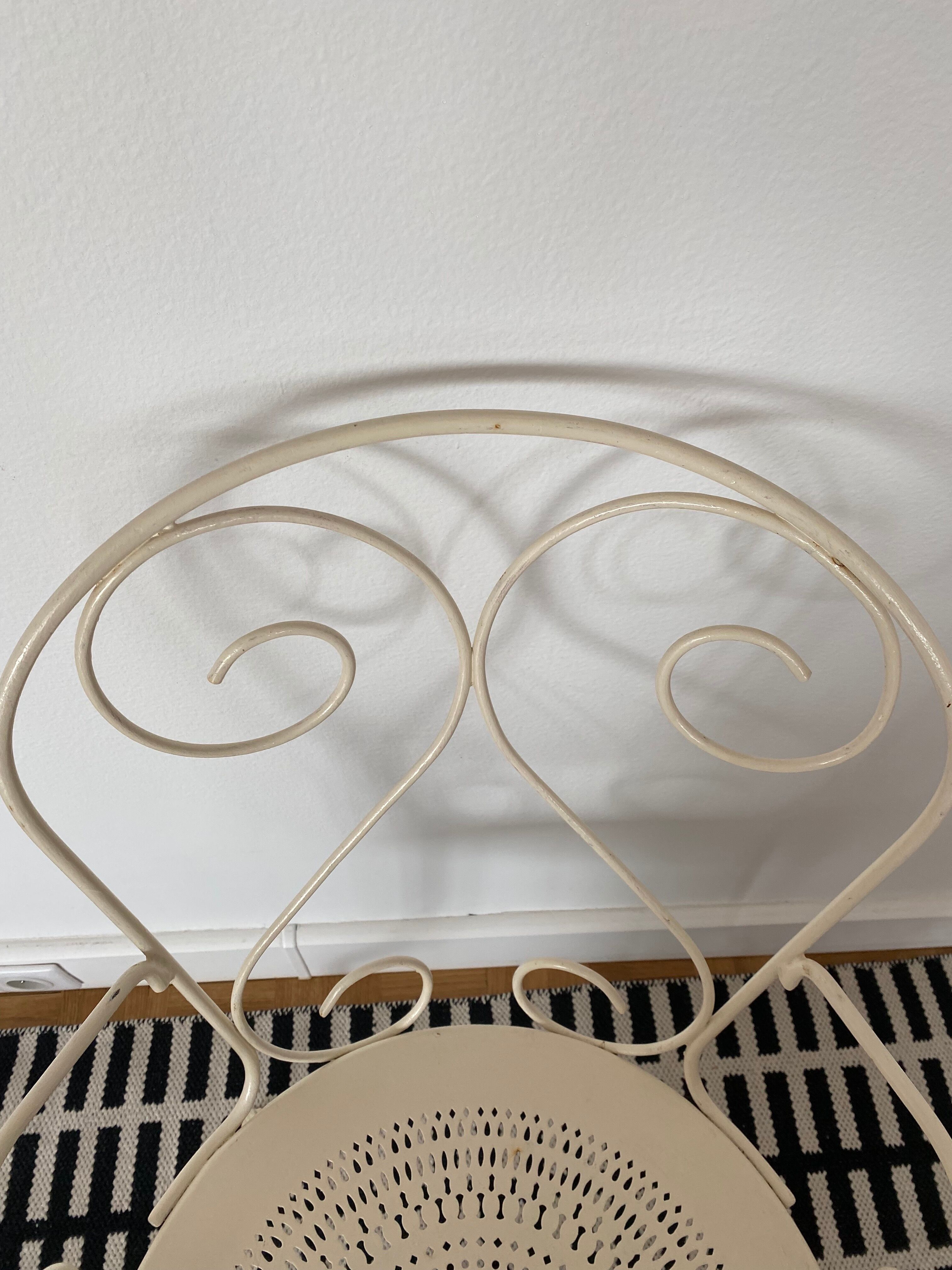 Wrought iron garden armchair Montmartre style