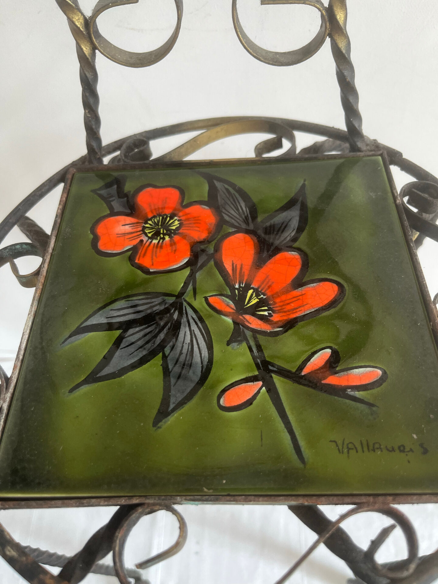 Petite chaise en fer forgé Vallauris