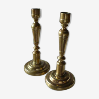 Pair of bronze candlesticks 19th century