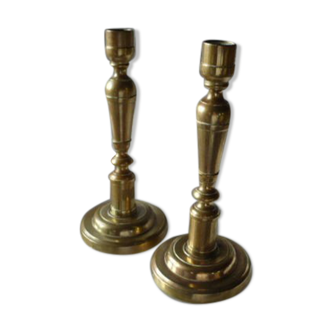 Pair of bronze candlesticks 19th century
