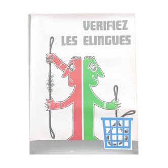 Affiche vintage INRS 1982