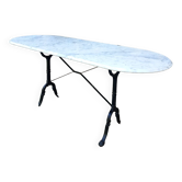 Grande table bistrot marbre et fonte 1 m 65