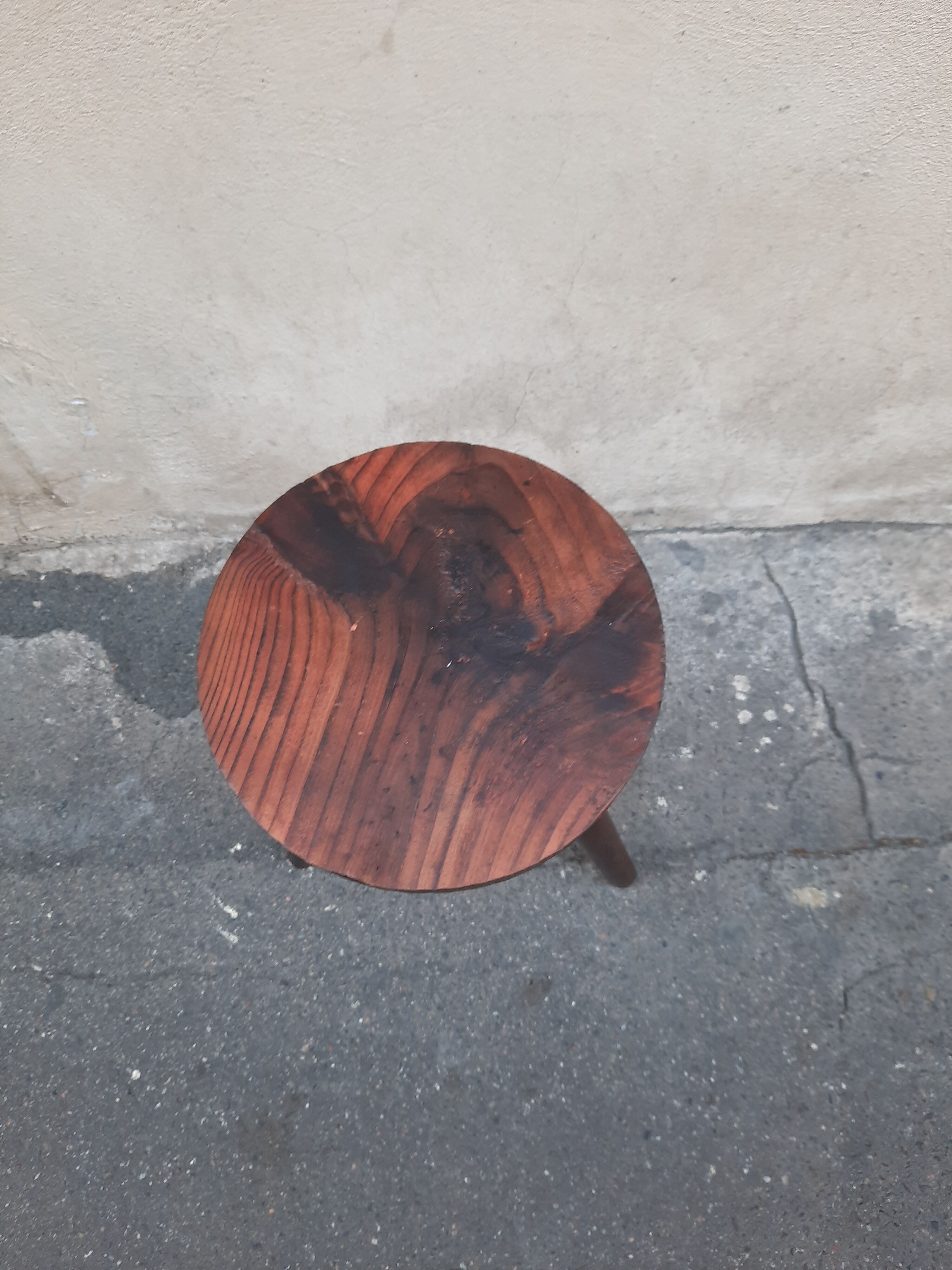 Wooden tripod stool