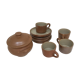 Coffee cups and sugar bowl