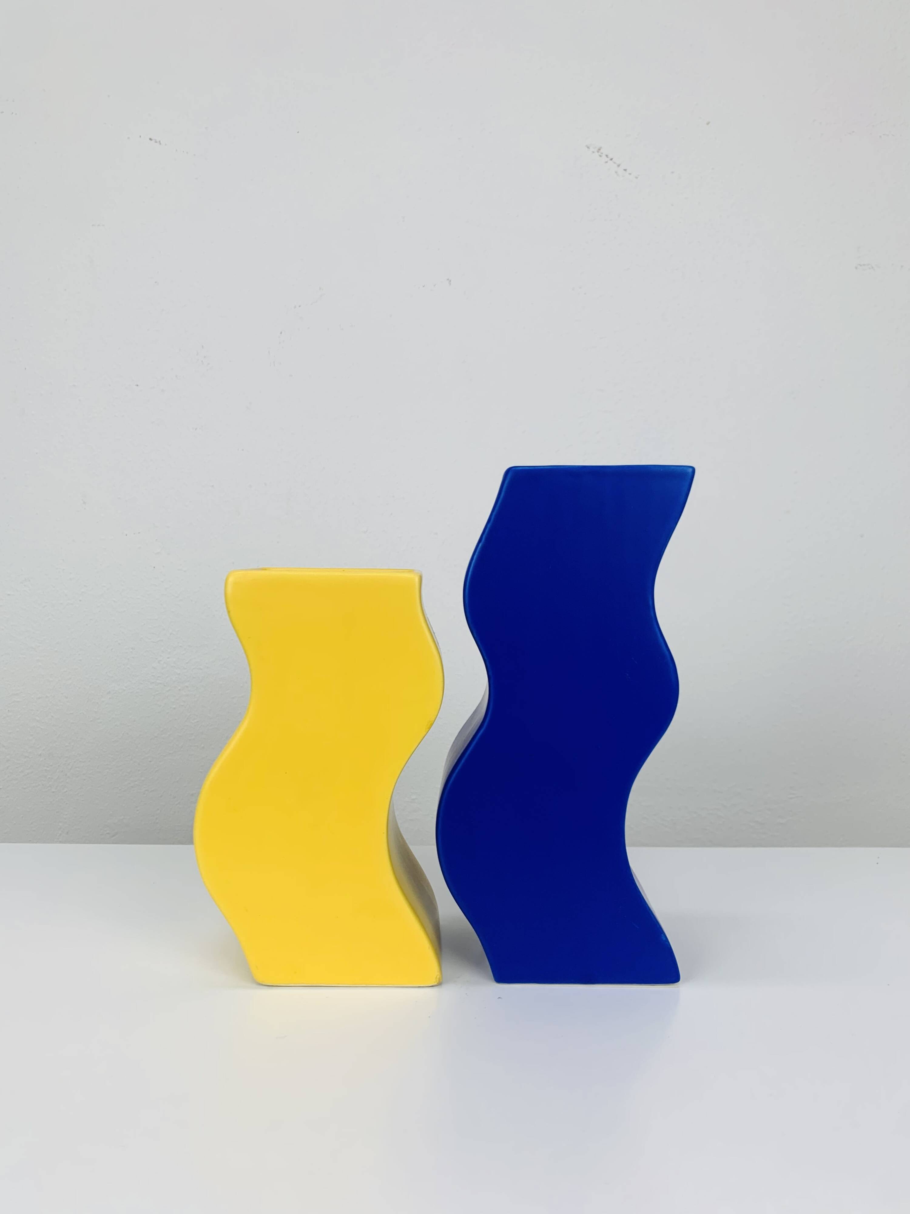 Pair of Asa vases, 80s ceramic, vintage